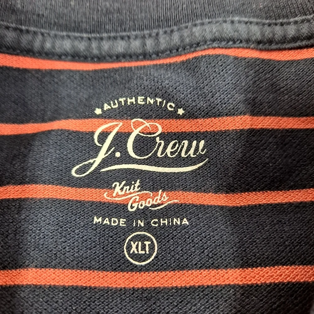 J. Crew Black Striped Pique Short Sleeve T-Shirt NIP